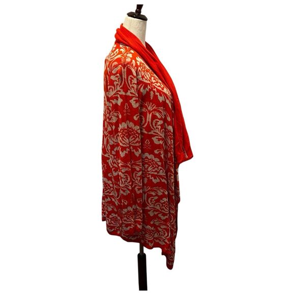 KATE & MALLORY XLARGE Jacquard Cardigan Sweater & Knit Tunic SET Orange Beige - Picture 6 of 13